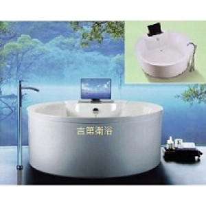 ˊ正圓型強化壓克力獨立浴缸150cm