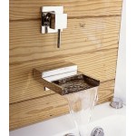 不鏽鋼單槍埋壁式瀑布浴缸龍頭