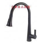 20500013EMB 單槍伸縮廚房龍頭工業黑