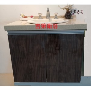 77*57cm進口人造石檯面防水浴櫃+面盆+三件式龍頭w77d*57cm特價 $14000元