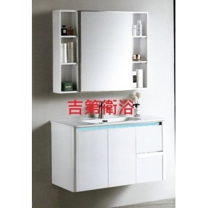 100cm不鏽鋼防水櫃+緩衝抽屜*2組+一體瓷盆+人體感應燈條特價 $23850