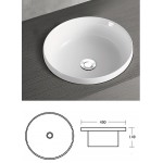 A1136圓形上崁盆平底/吧台盆40*40cm特價3760元