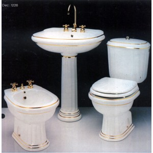 FALERI-DUNA-DEC1220 馬桶+面盆組白+金特價68800元