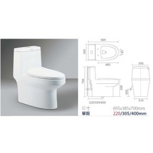 CH0136D單體馬桶 管距 30/40cm